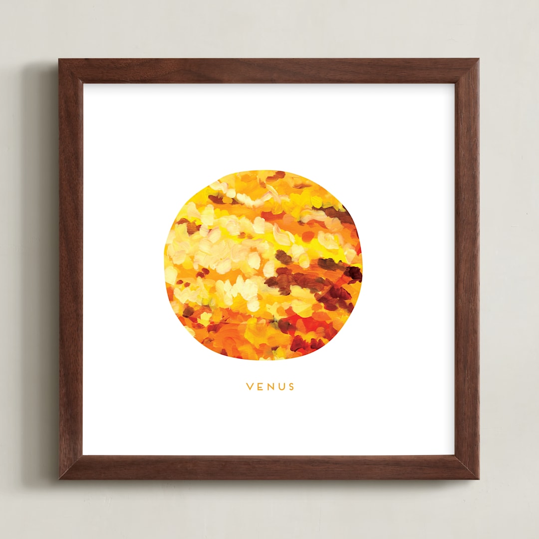 "Painted Venus" - Art Print in Tangerine by Holly Whitcomb - Framed