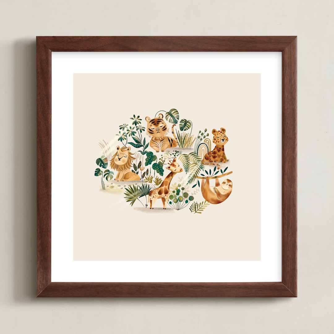 "Wild" - Art Print in Sand by Vivian Yiwing - Framed