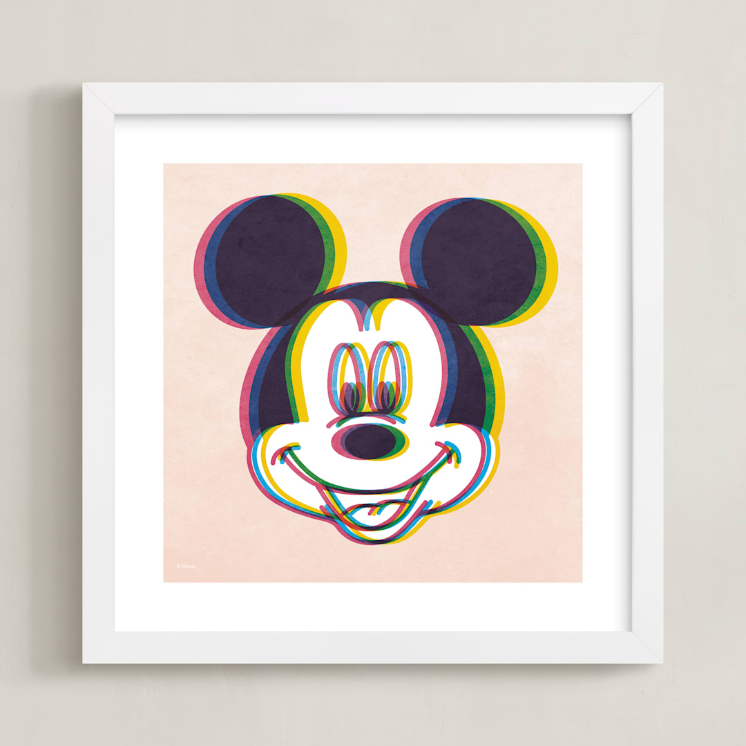 "Glitch" - Art Print in Blush by Igor - Framed