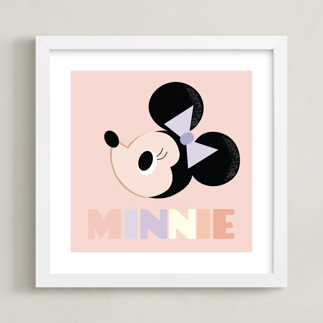 "Minnie" - Art Print in Blush by Angela Thompson - Framed
