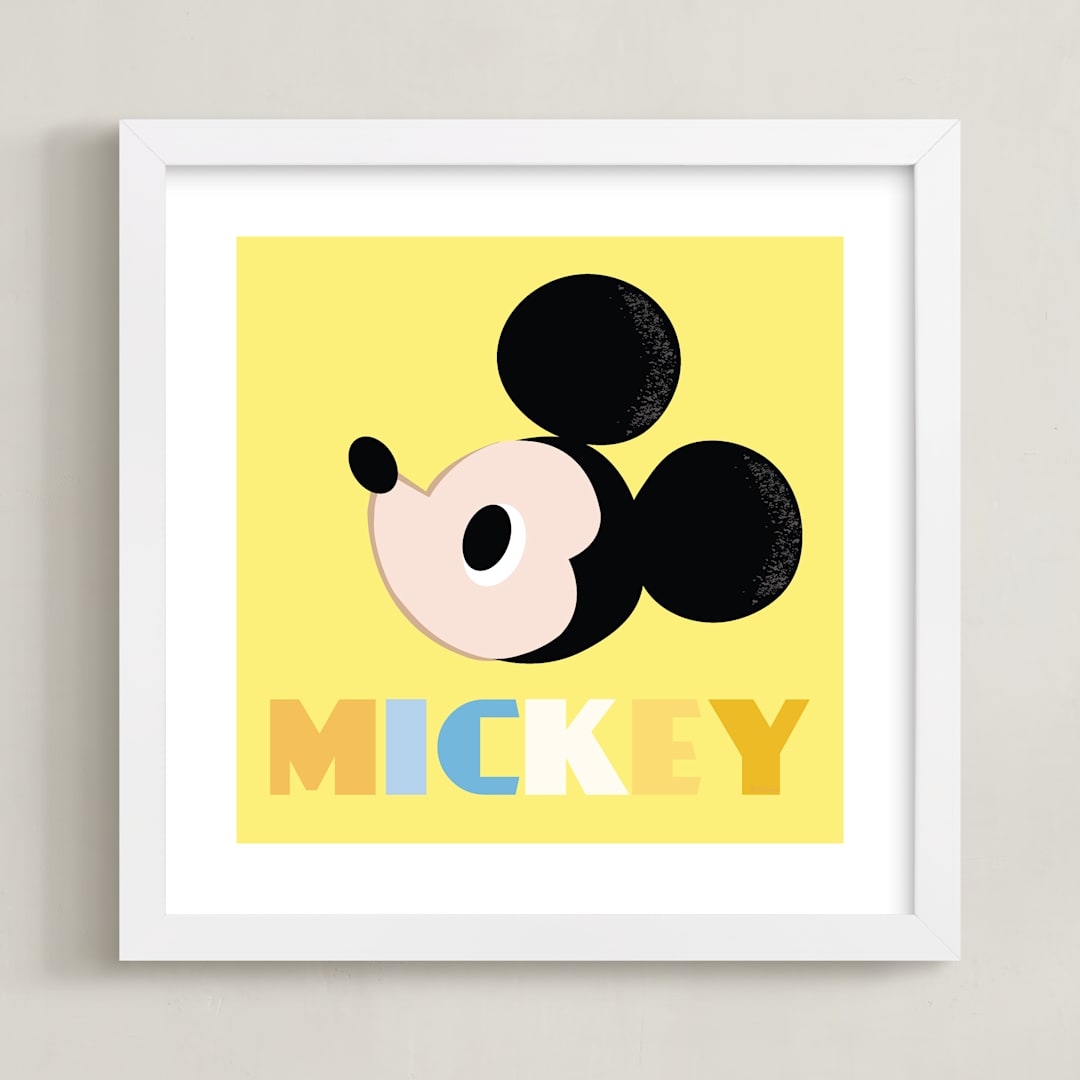 "Mickey" - Art Print in Sunshine by Angela Thompson - Framed