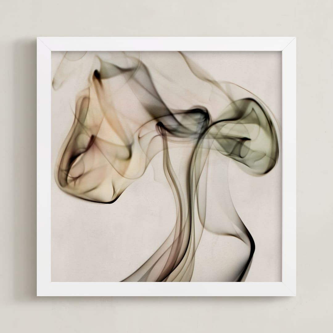 "Climbing" - Art Print in Latte by Anne Ciotola - Framed