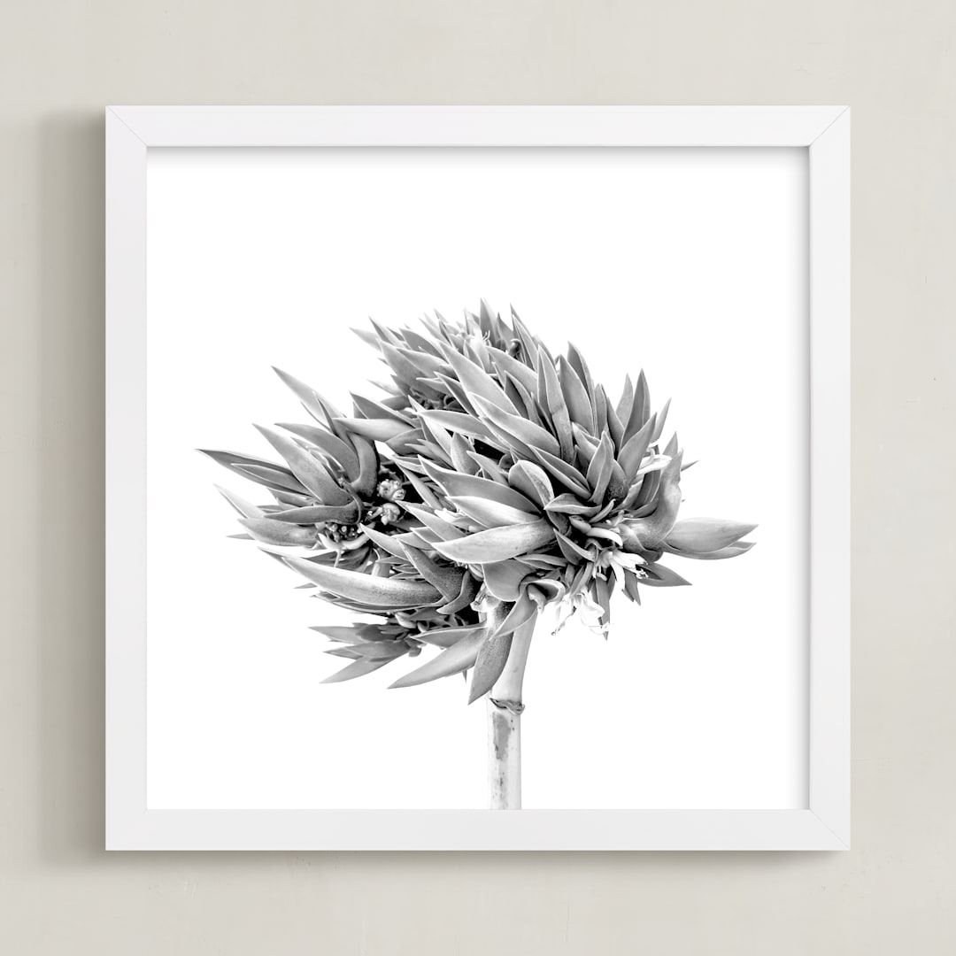 "Abode 2" - Art Print in Silver Grey by Lisa Sundin - Framed