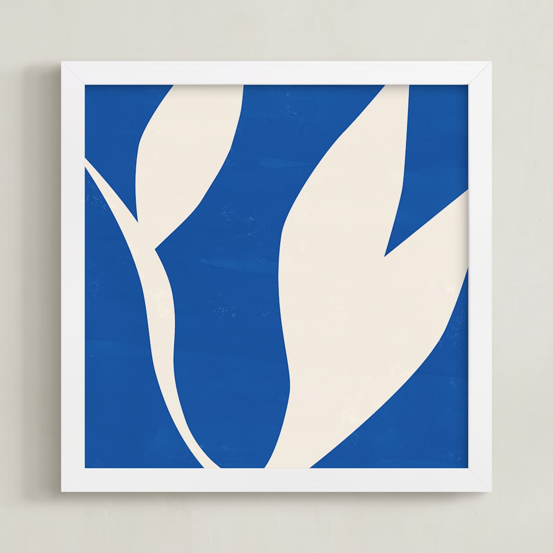 "Glide" - Art Print in Cobalt by Anda Safta - Framed