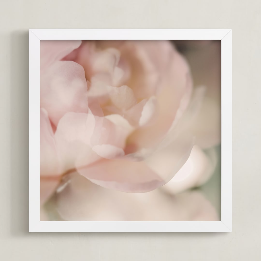 "You Make Me Blush" - Art Print in Rose by Helen Makadia - Framed
