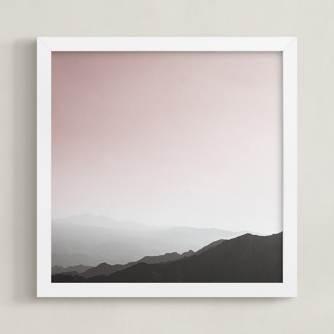 "Life on Mars" - Art Print in Mars Pink by Matthew Sampson - Framed