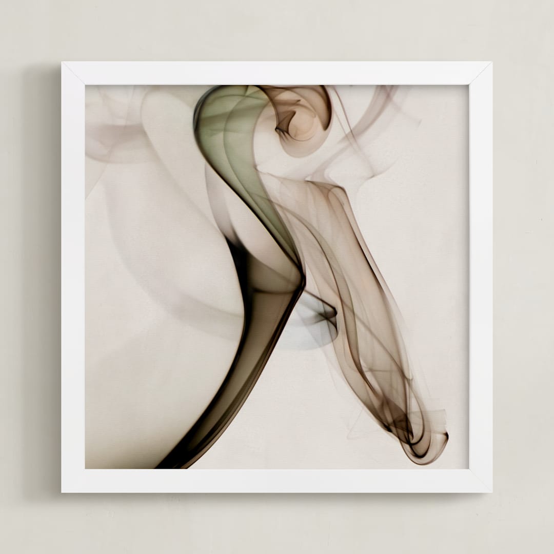 "Decline" - Art Print in Latte by Anne Ciotola - Framed