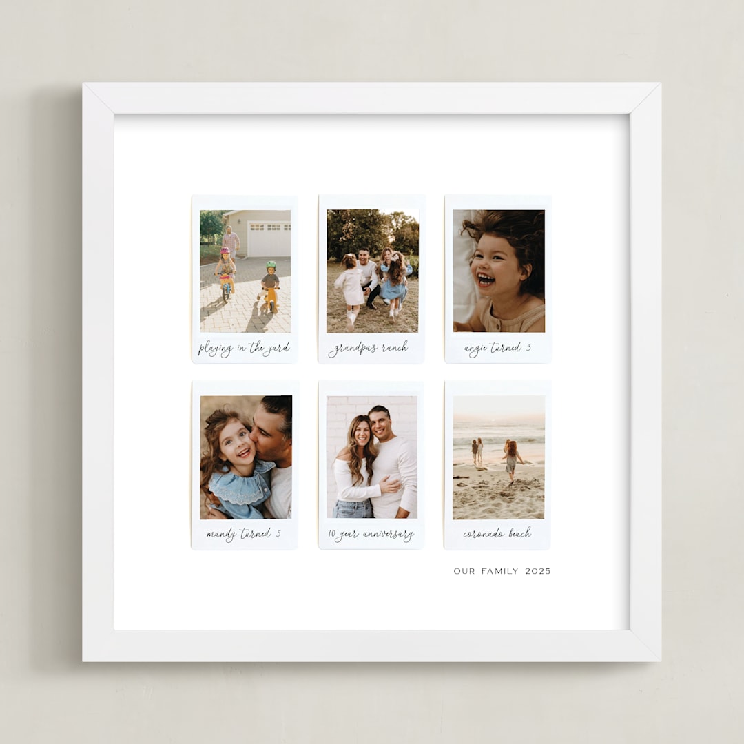 "Six Photo: Square Framed Photo" - Framed Photo in White by Olivia Kanaley Inman - Framed