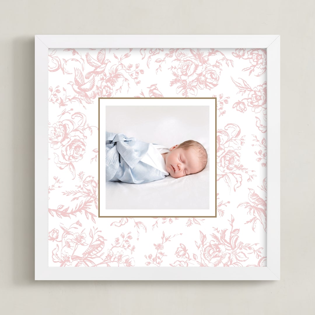"Dreamy Toile" - Framed Photo in Petal by Teju Reval - Framed