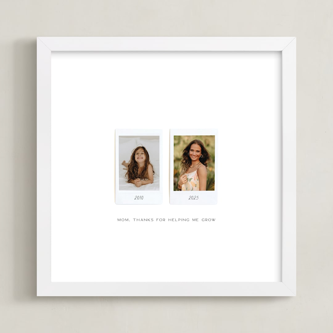 "Two Photo: Square Framed Photo" - Framed Photo in White by Olivia Kanaley Inman - Framed
