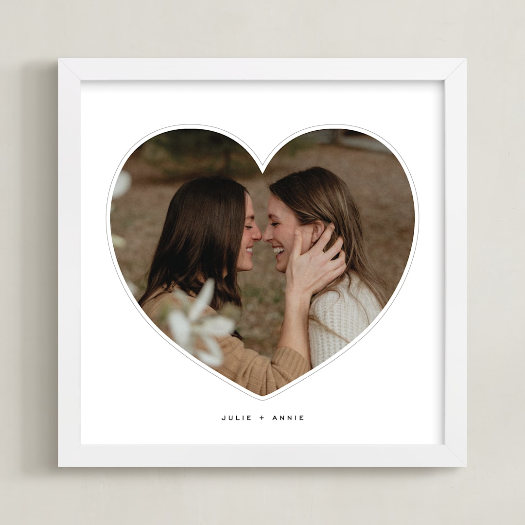 "In A Heart: Framed Photo " - Framed Photo in White by Minted - Framed