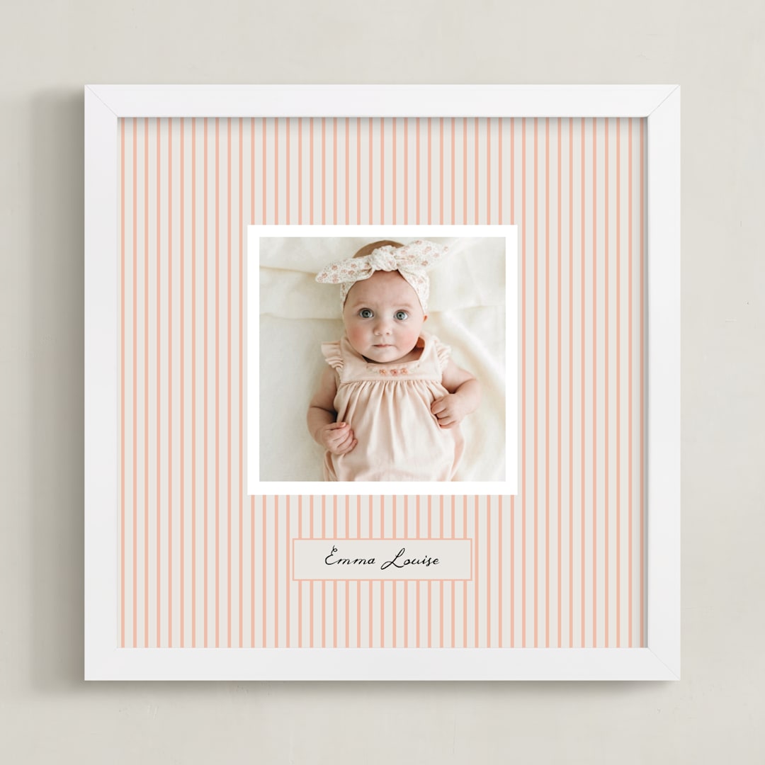 "Preppy Stripes" - Framed Photo in Cantelope by Benita Crandall - Framed