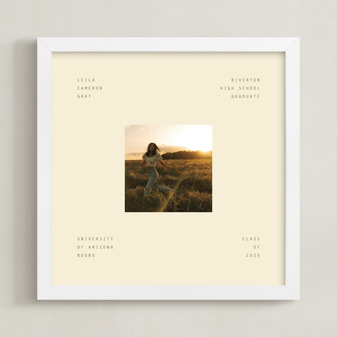 "Modern Square: Square Framed Photo" - Framed Photo in Cream by Ellen Schlegelmilch - Framed