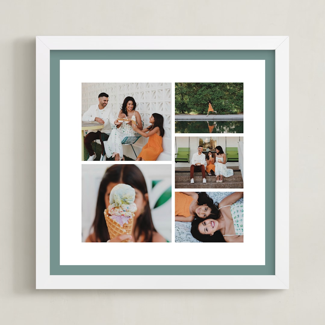 "Multi Border" - Framed Photo in Sage by Carolyn MacLaren - Framed