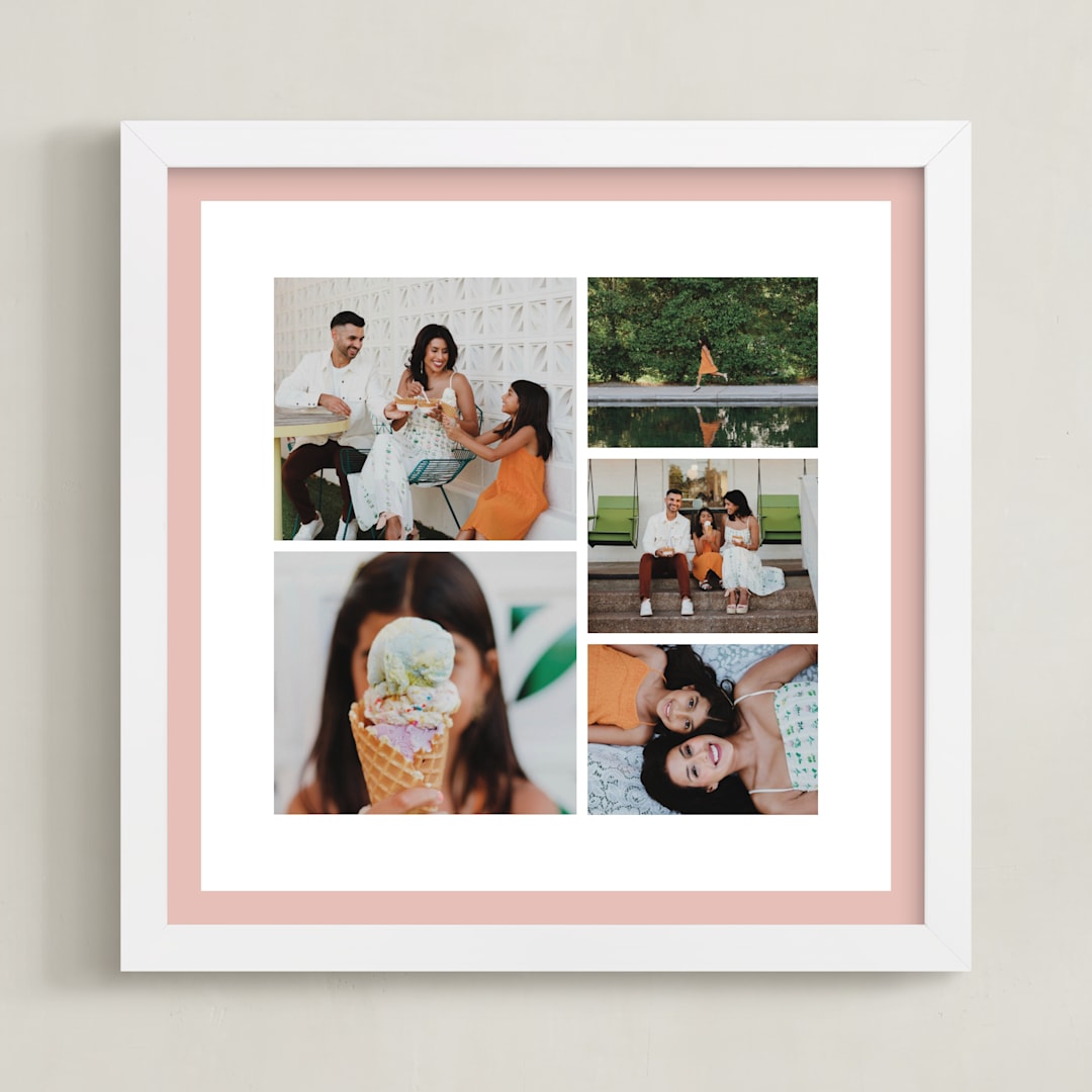 "Multi Border" - Framed Photo in Blush by Carolyn MacLaren - Framed