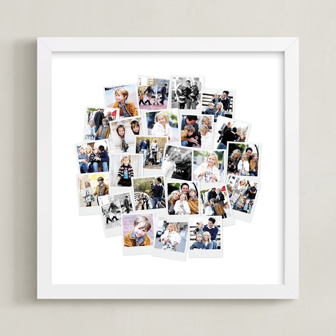 "Circle Snapshot Mix® Photo Art" - Framed Photo in White by Minted - Framed