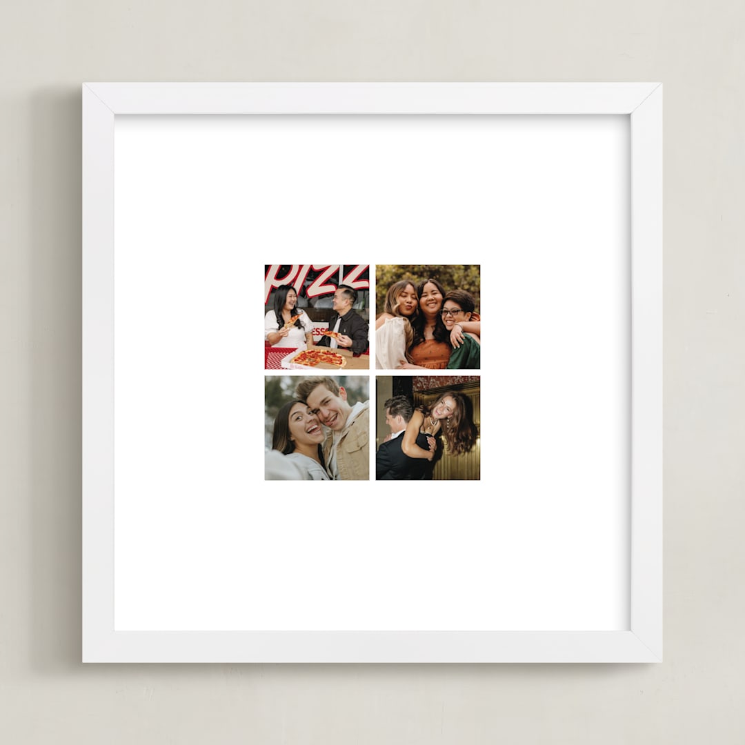 "Photo Strip: Square Framed Photo" - Framed Photo in White by Minted - Framed