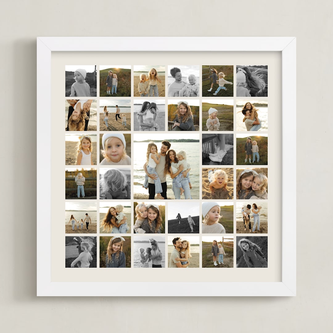 "Squared Away 33 Photo" - Framed Photo in Sand by Kamala Nahas - Framed