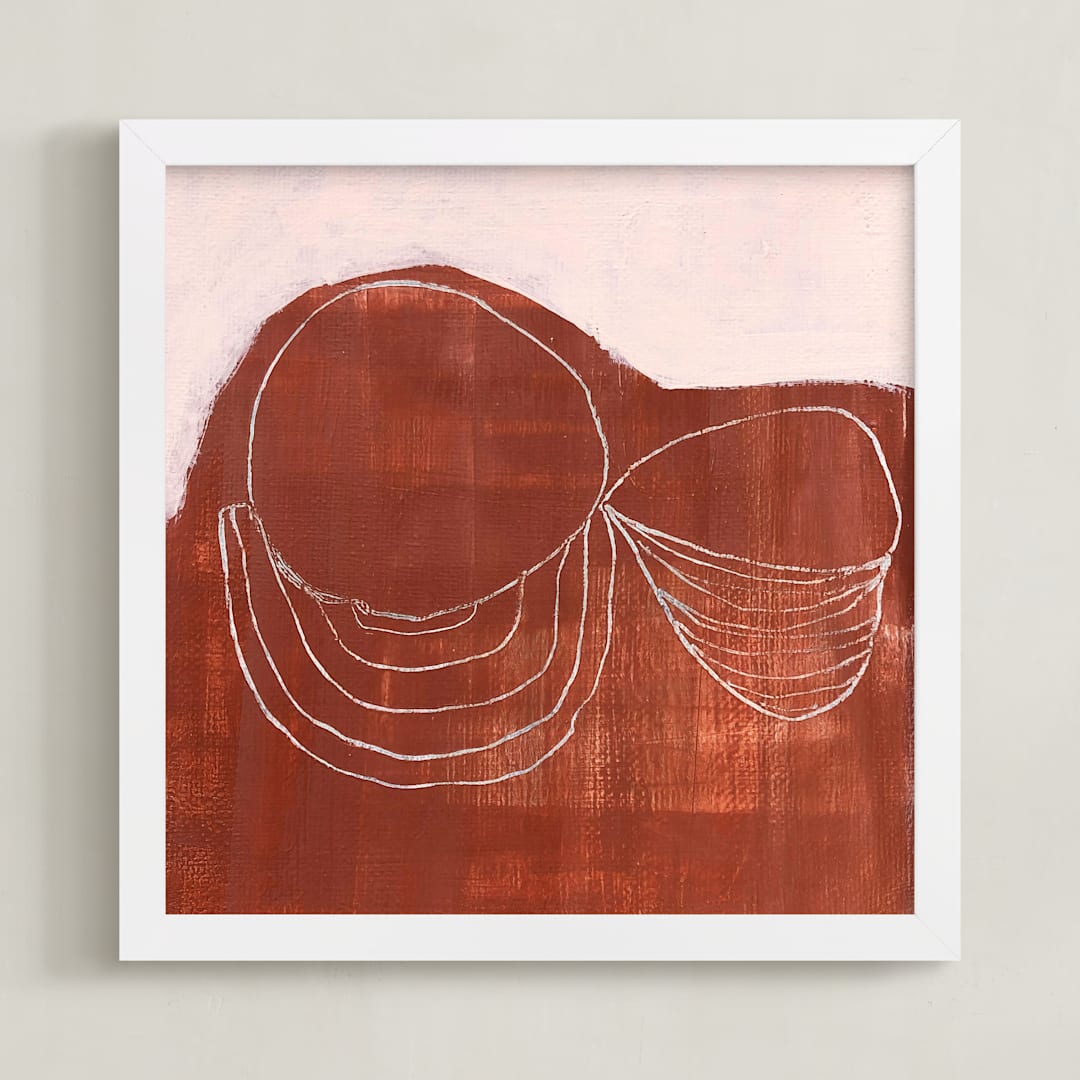 "rusted dream" - Art Print in rusted red by tina johnson - Framed