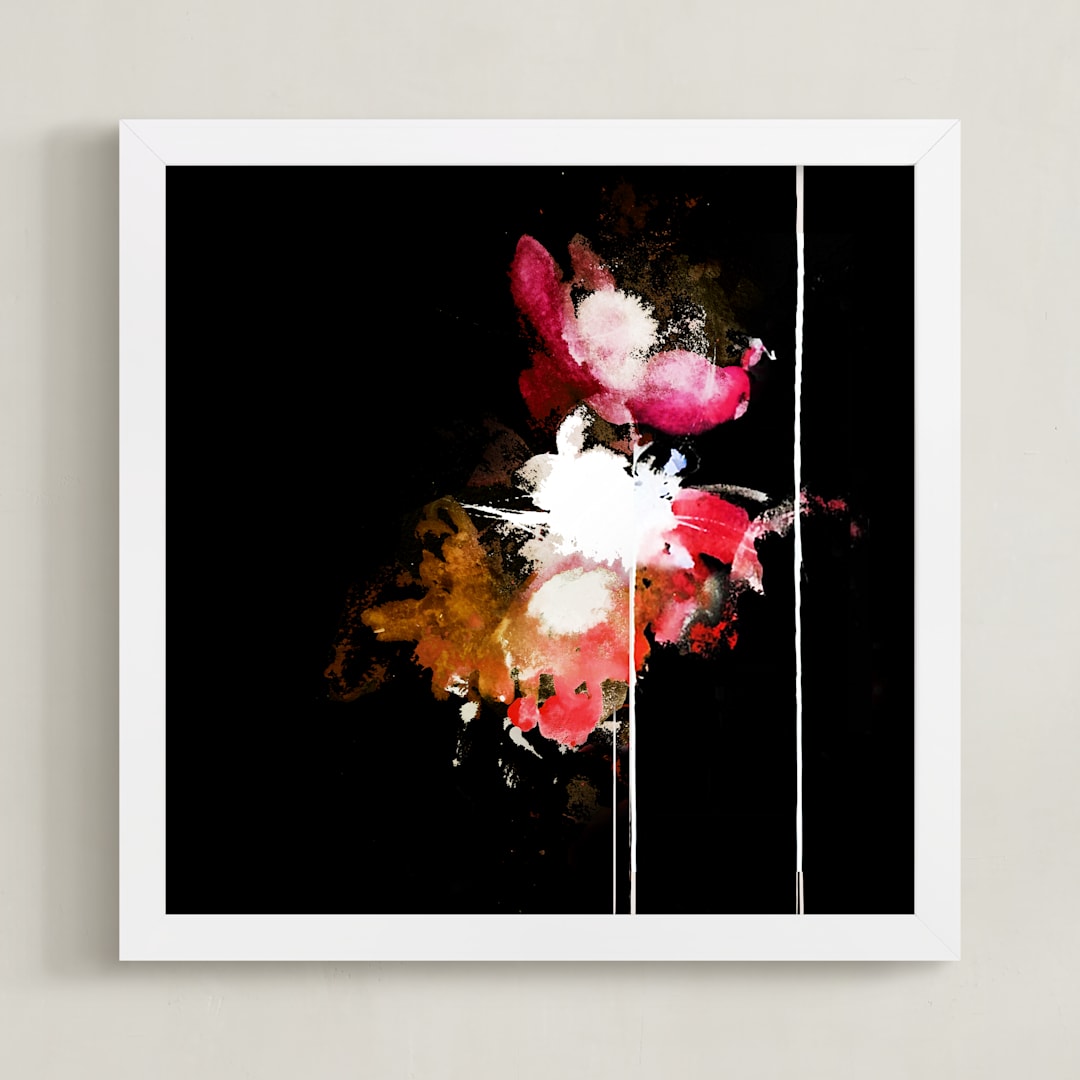 "Room to grow" - Art Print in Fuschia by Vasco - Framed