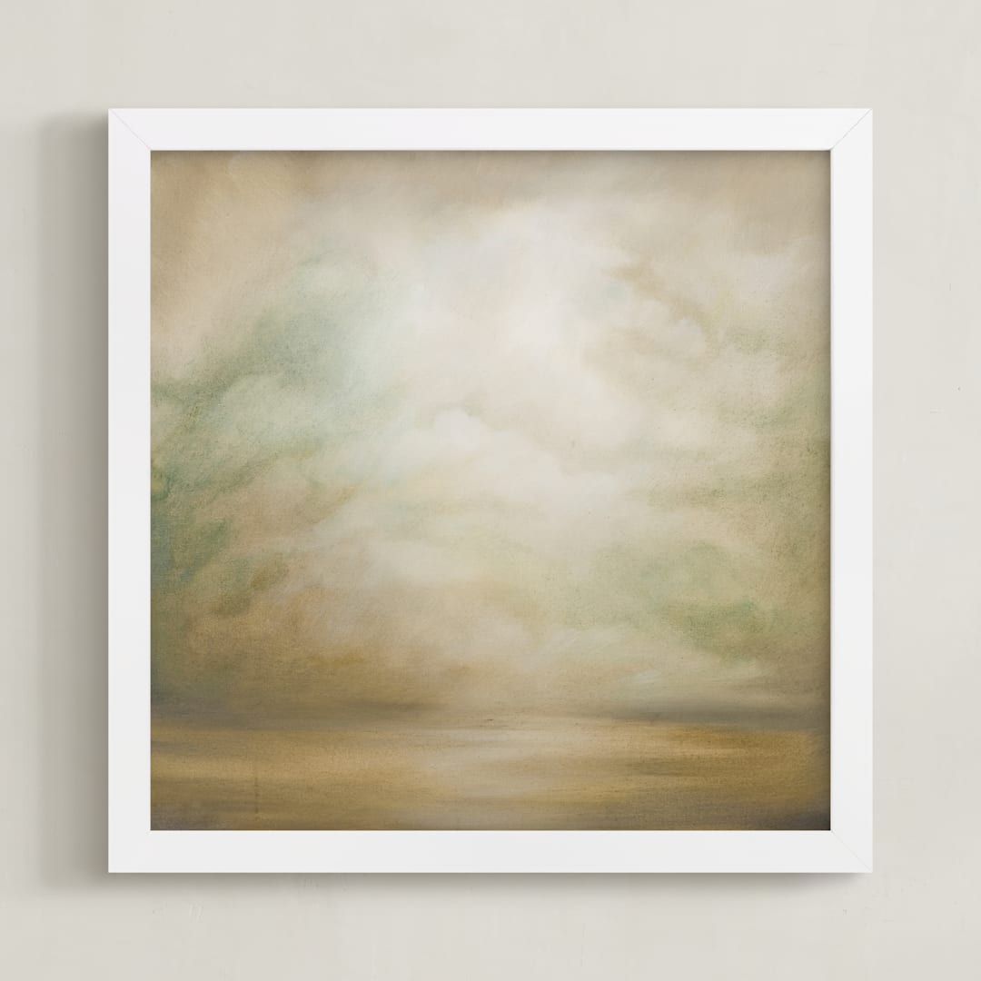"Mist and Shadows" - Art Print in Coffee by Kelly Money - Framed