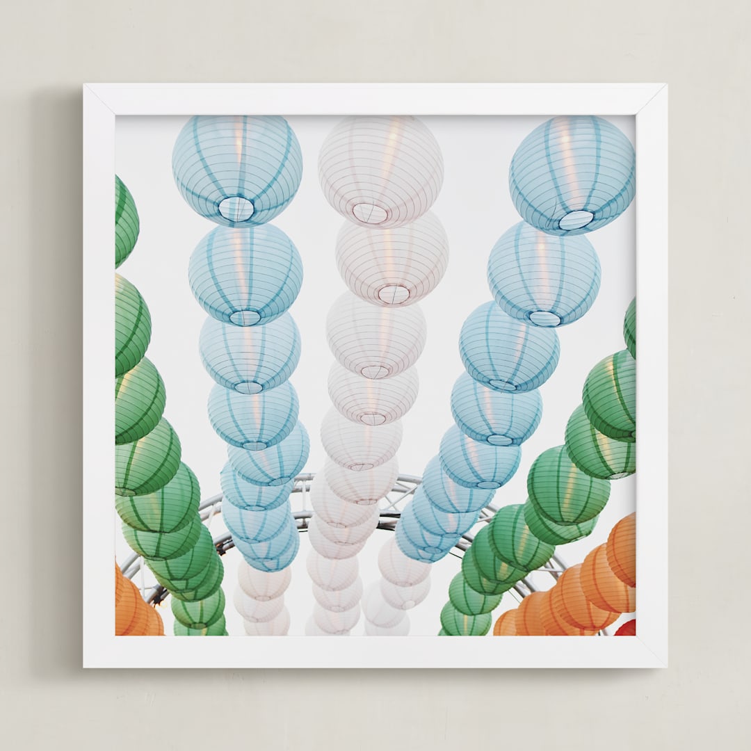 "Paper Lanterns" - Art Print in Evening light by Catherine Culvenor - Framed