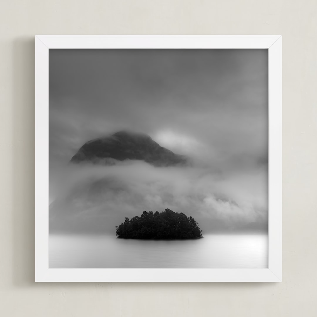 "Hidden Lands" - Art Print in Charcoal by Jason Derck - Framed