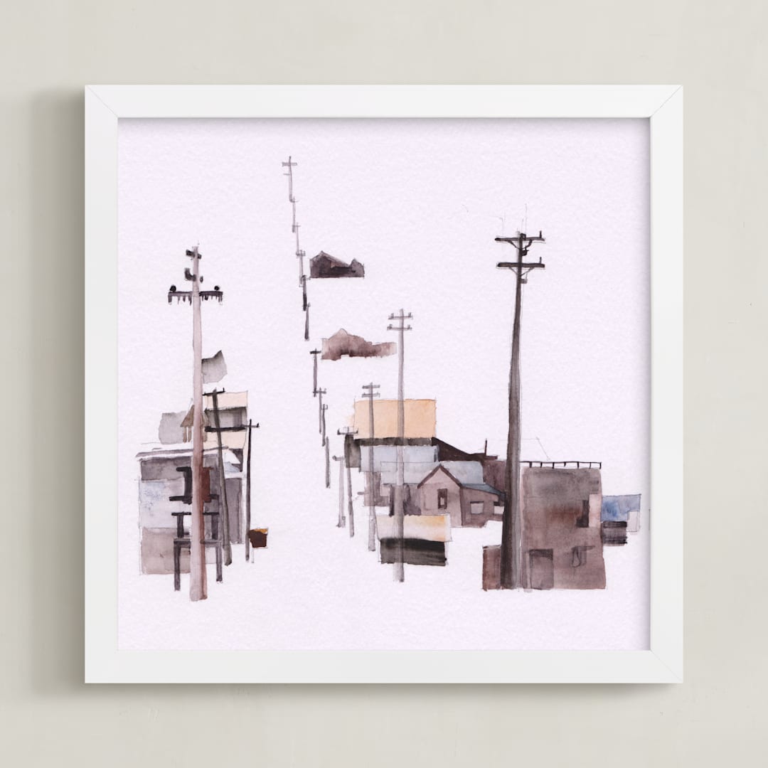 "Bodie Ghosttown" - Art Print in Bear Brown by Viktoria Eperjesi - Framed