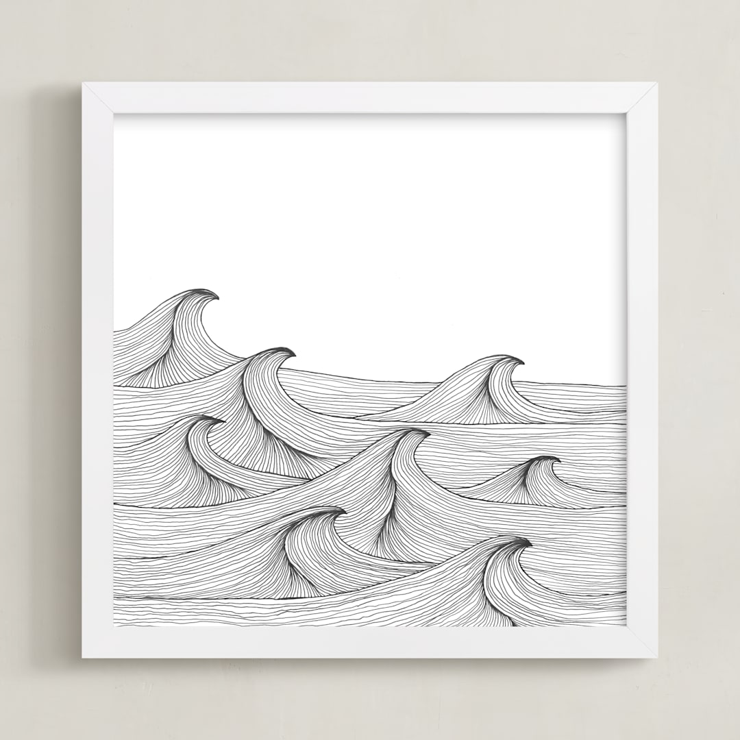 "drift" - Art Print in white by Naomi Ernest - Framed