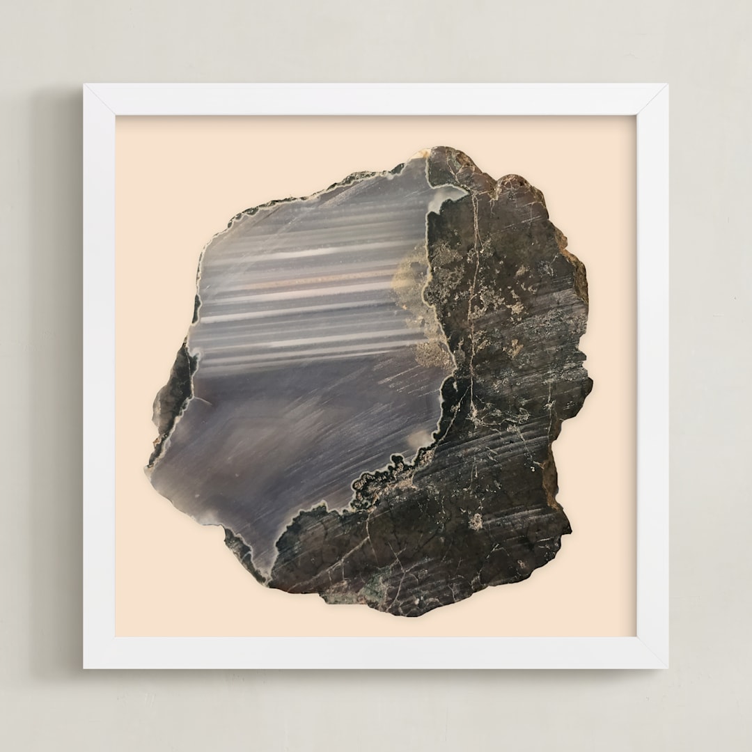 "Rock Study 1" - Art Print in Gravell by Baumbirdy - Framed