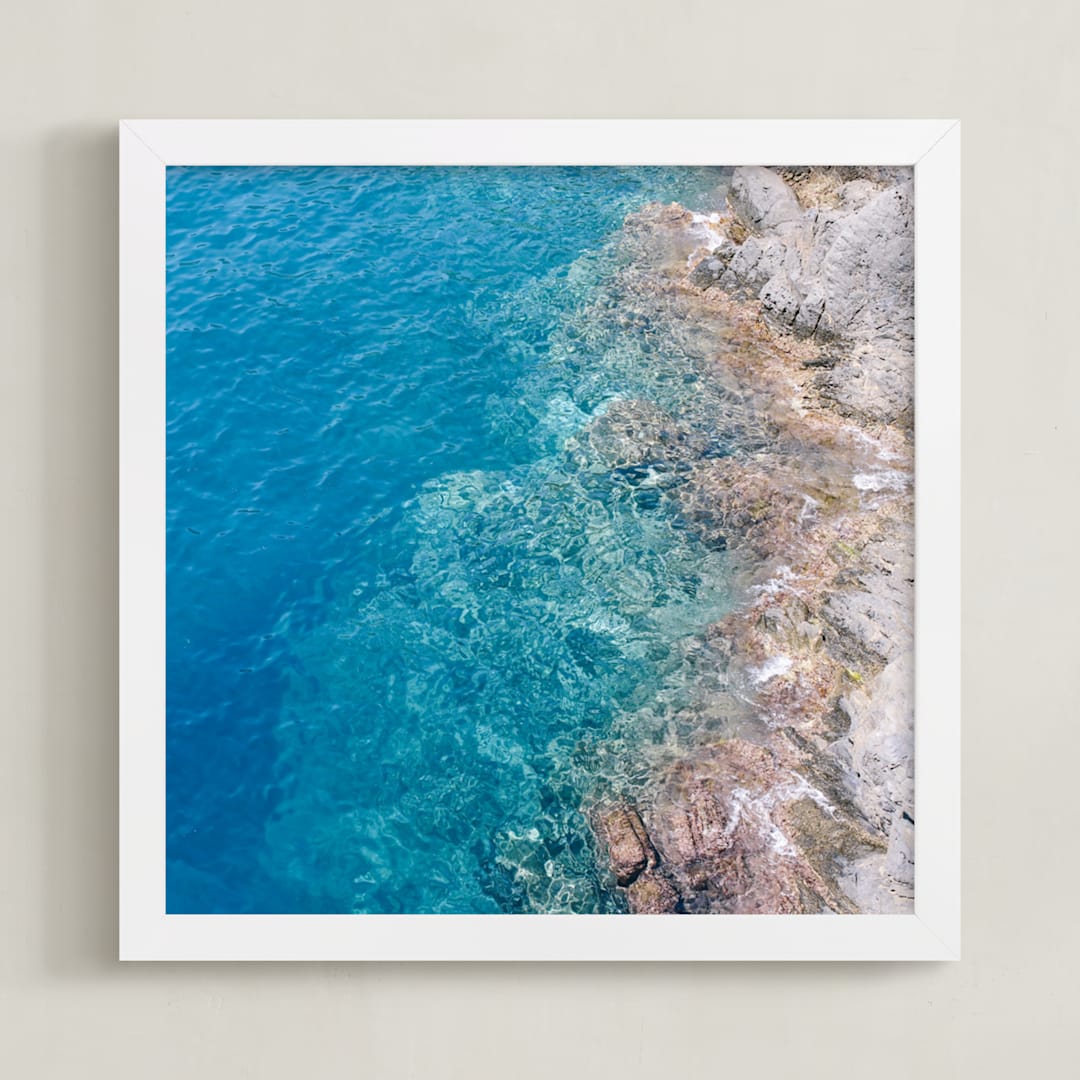 "Turquoise II" - Art Print in Mediterranean by lulu and isabelle - Framed