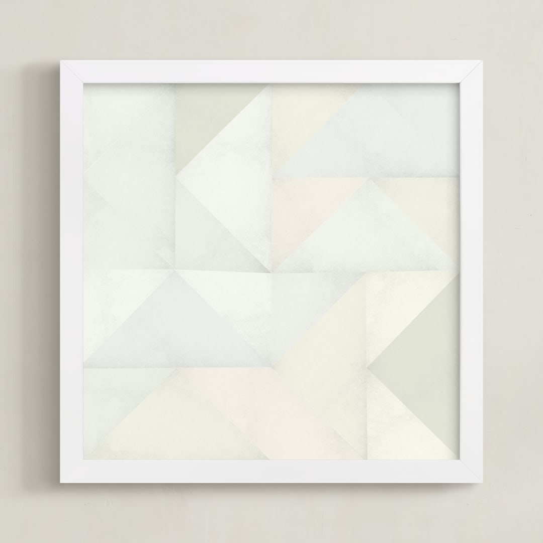 "quilt block 01" - Art Print in Green Spring by Leanne Friedberg - Framed