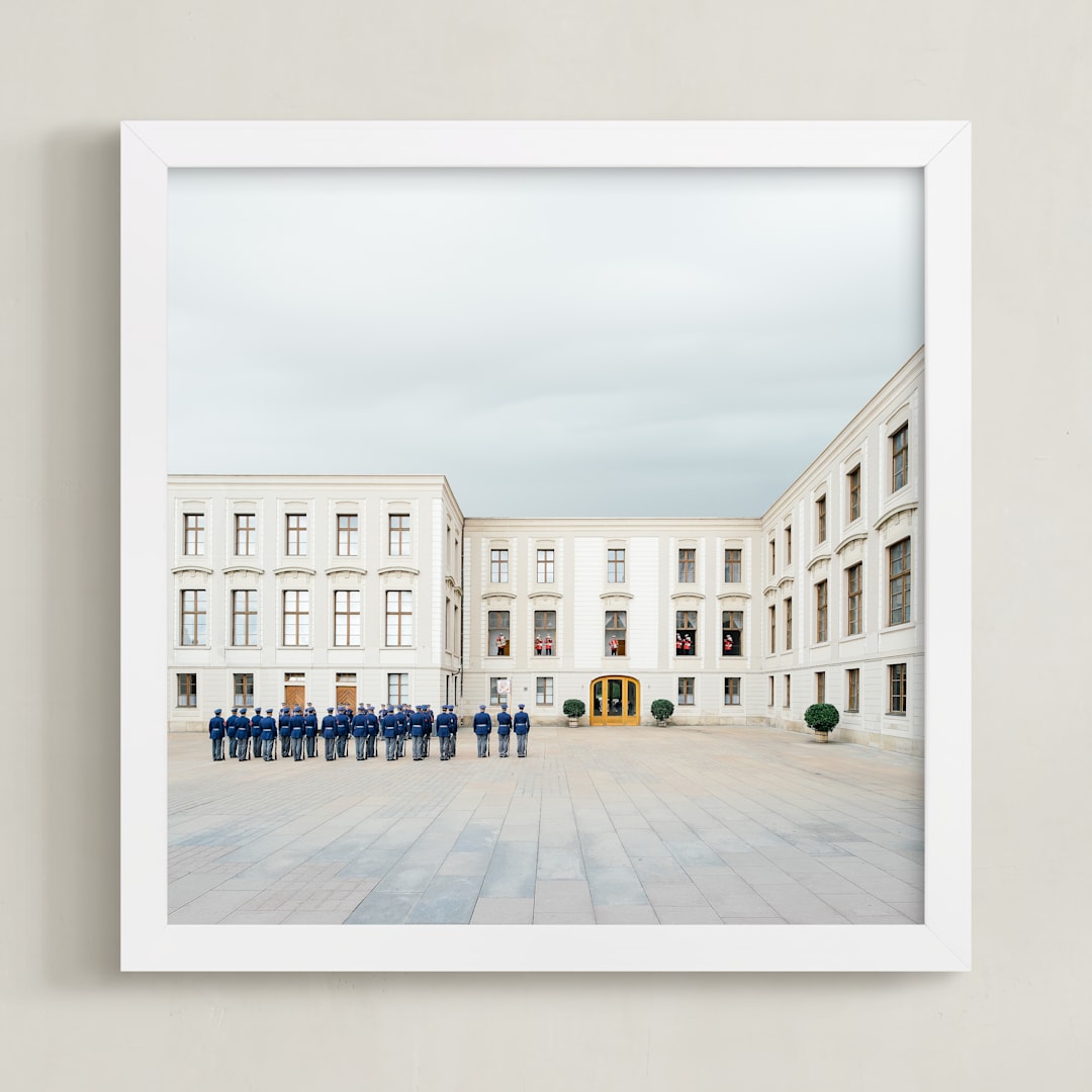 "Trumpets at Noon" - Art Print in Castle  by Andrew McClintock - Framed