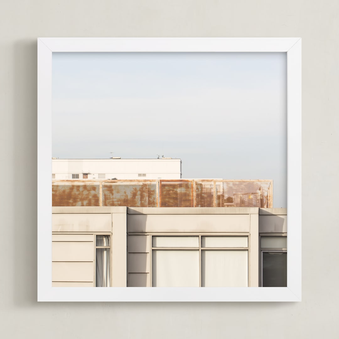 "City squares 2" - Art Print in Desert by Lisa Sundin - Framed