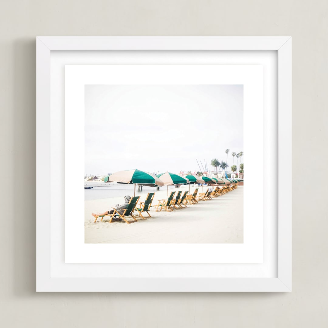 "San Diego Winter" - Art Print in sand by Dariela Cruz - Framed
