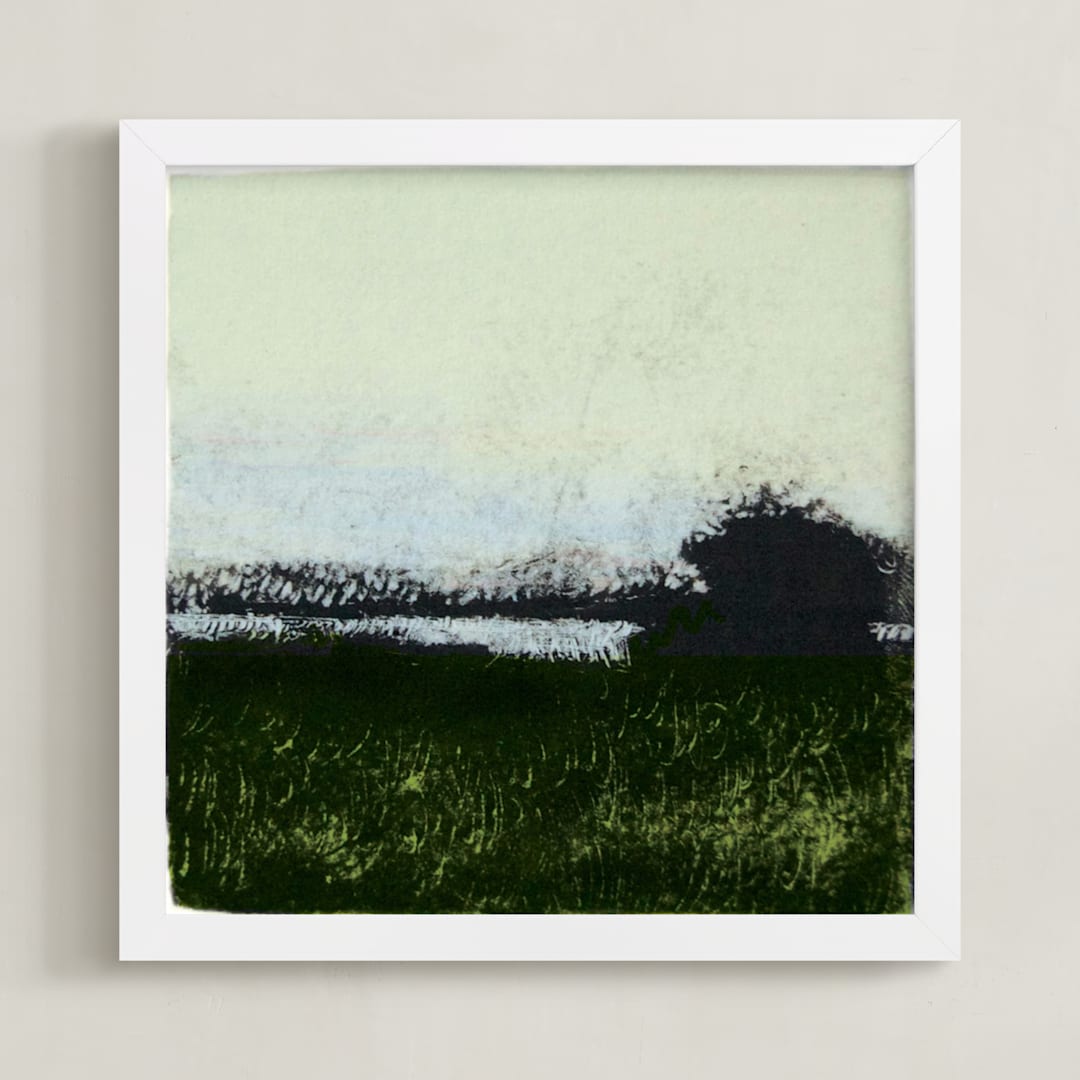 "Morning Dew" - Art Print in Sage by Krista Messer - Framed
