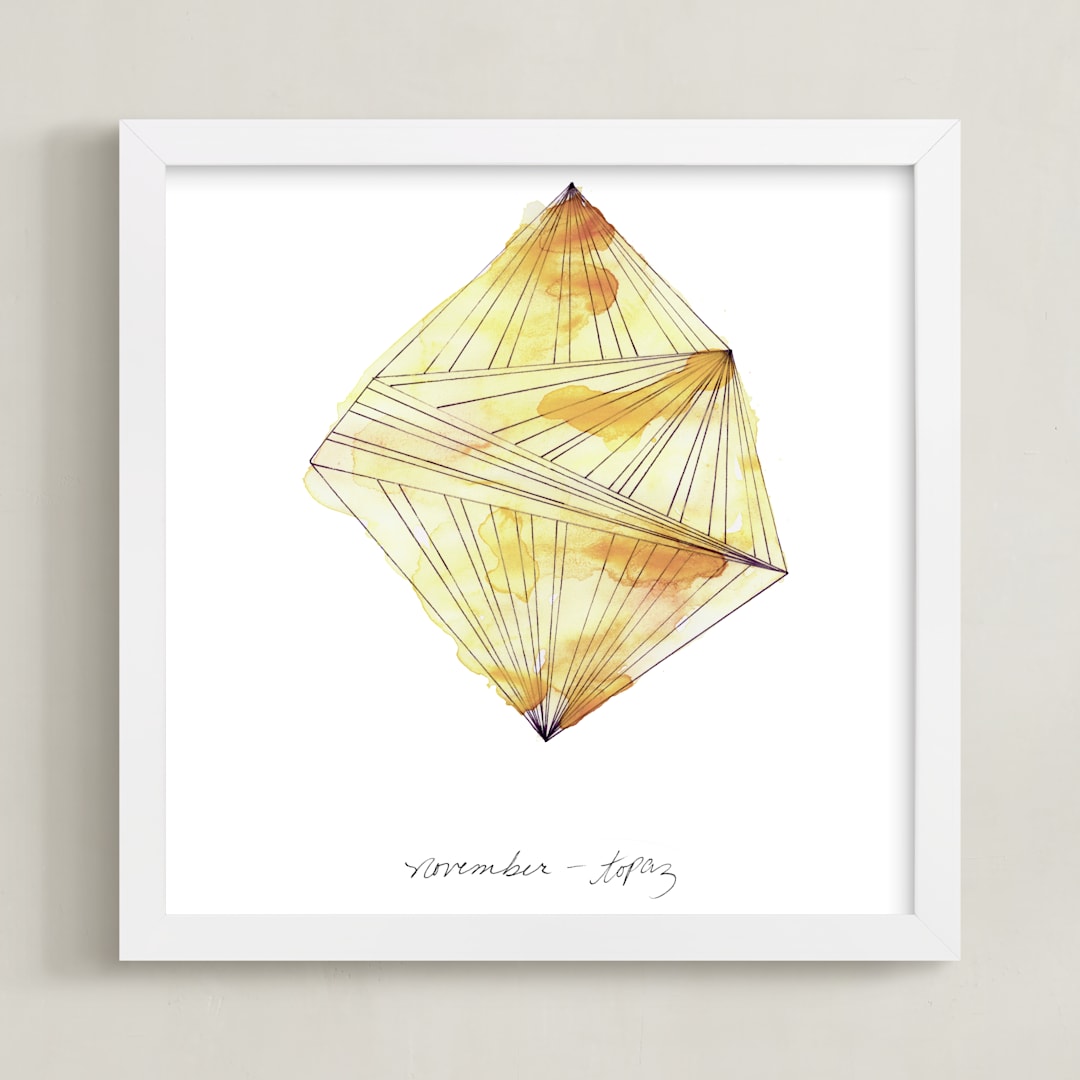 "November - Topaz" - Art Print in Topaz by Naomi Ernest - Framed
