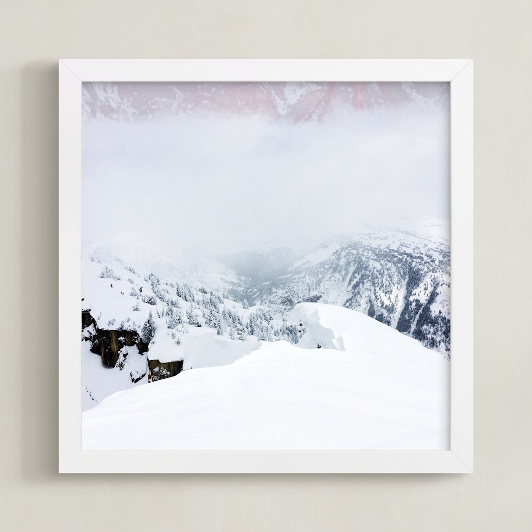 "Targhee Ridge" - Art Print in Fog by Gaucho Works - Framed