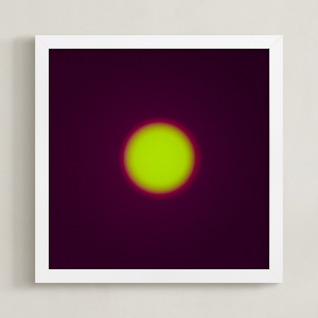 "Sun in the dust. Variations 46" - Art Print in Lemon by Arash Fattahi Acosta - Framed