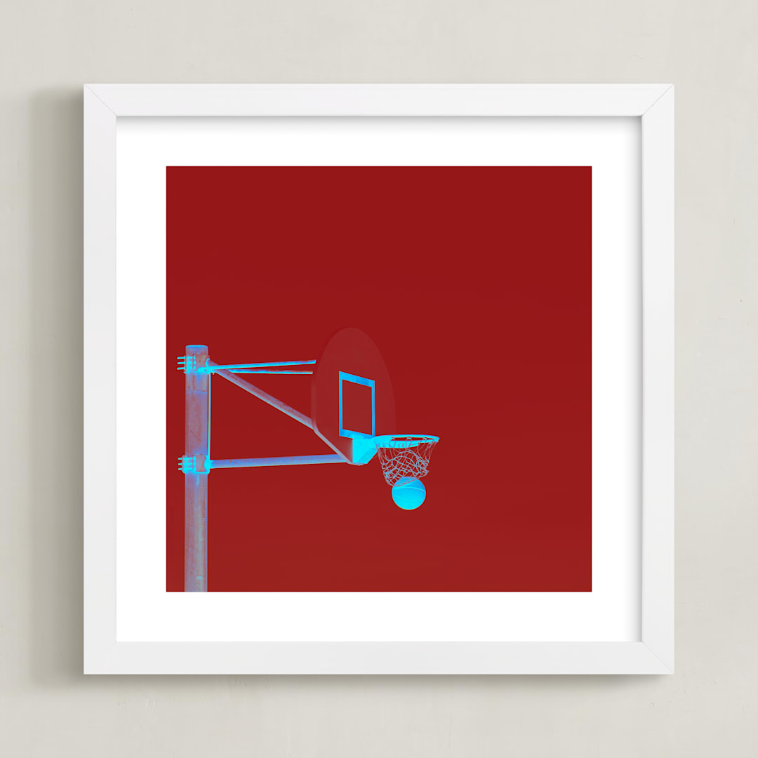 "Court Pop 1" - Art Print in Neon Game by Tania Medeiros - Framed