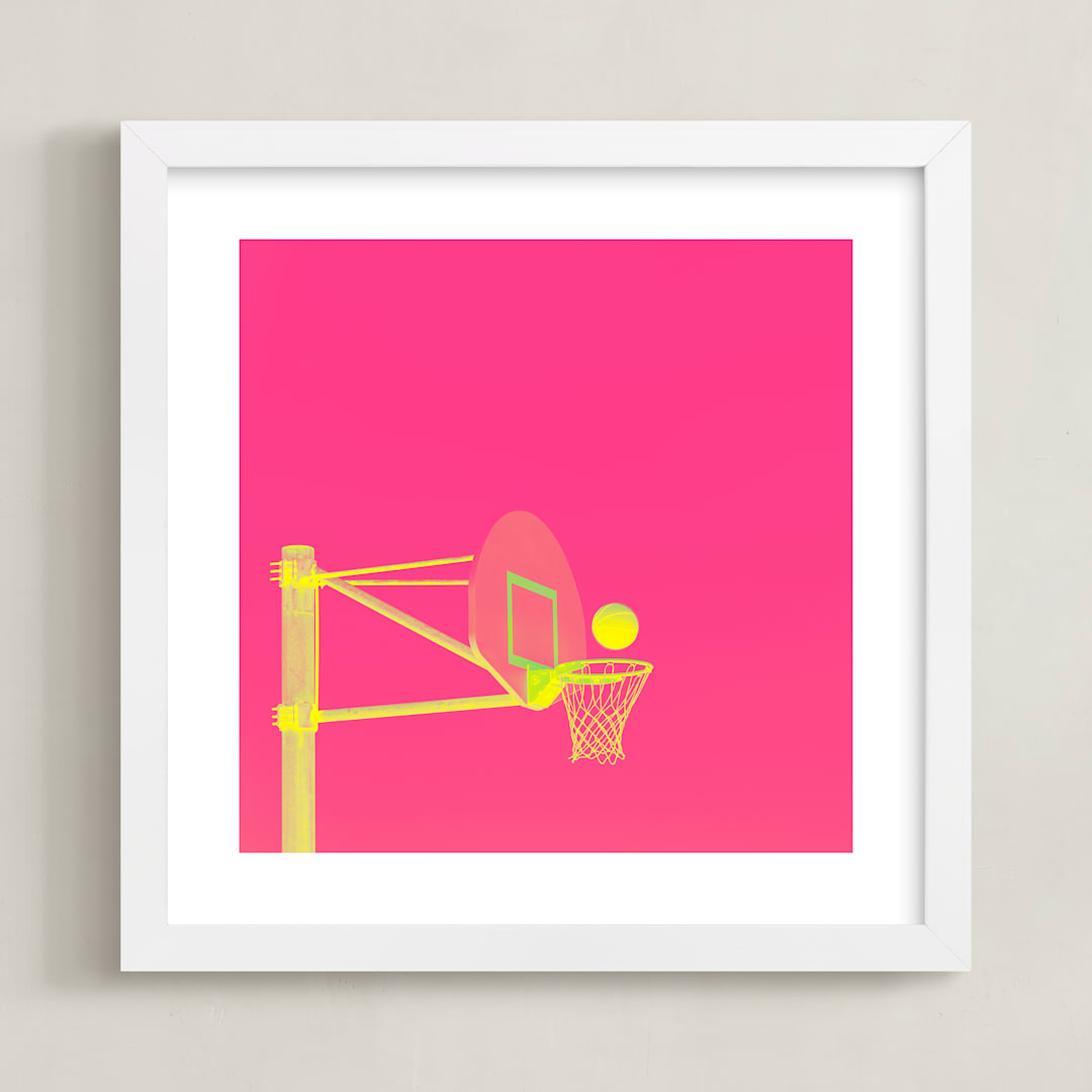 "Court Pop 2" - Art Print in Tutti Frutti by Tania Medeiros - Framed