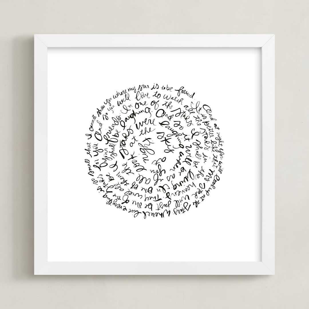 "Little Prince" - Art Print in Black by Dean Street - Framed