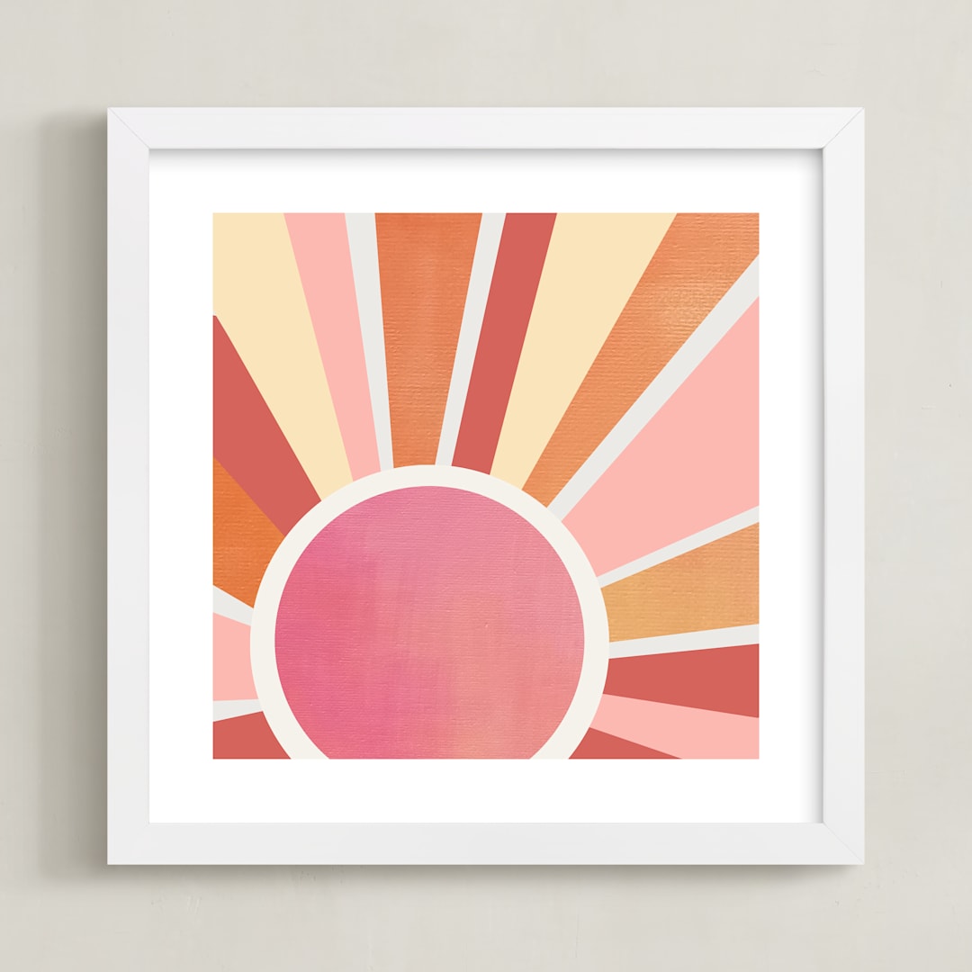 "ombre sun" - Art Print in Sunset by AlisonJerry - Framed