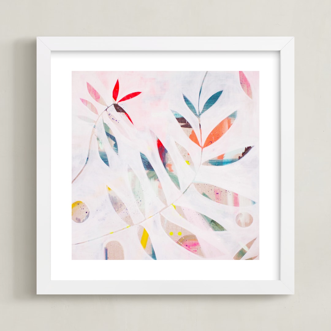"Secret Heart" - Art Print in Rose by Kate Capone - Framed