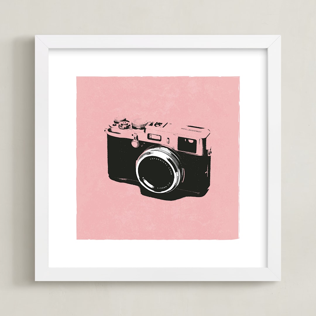 "Strike a Pose" - Art Print in Cotton Candy by Ilene Guy - Framed