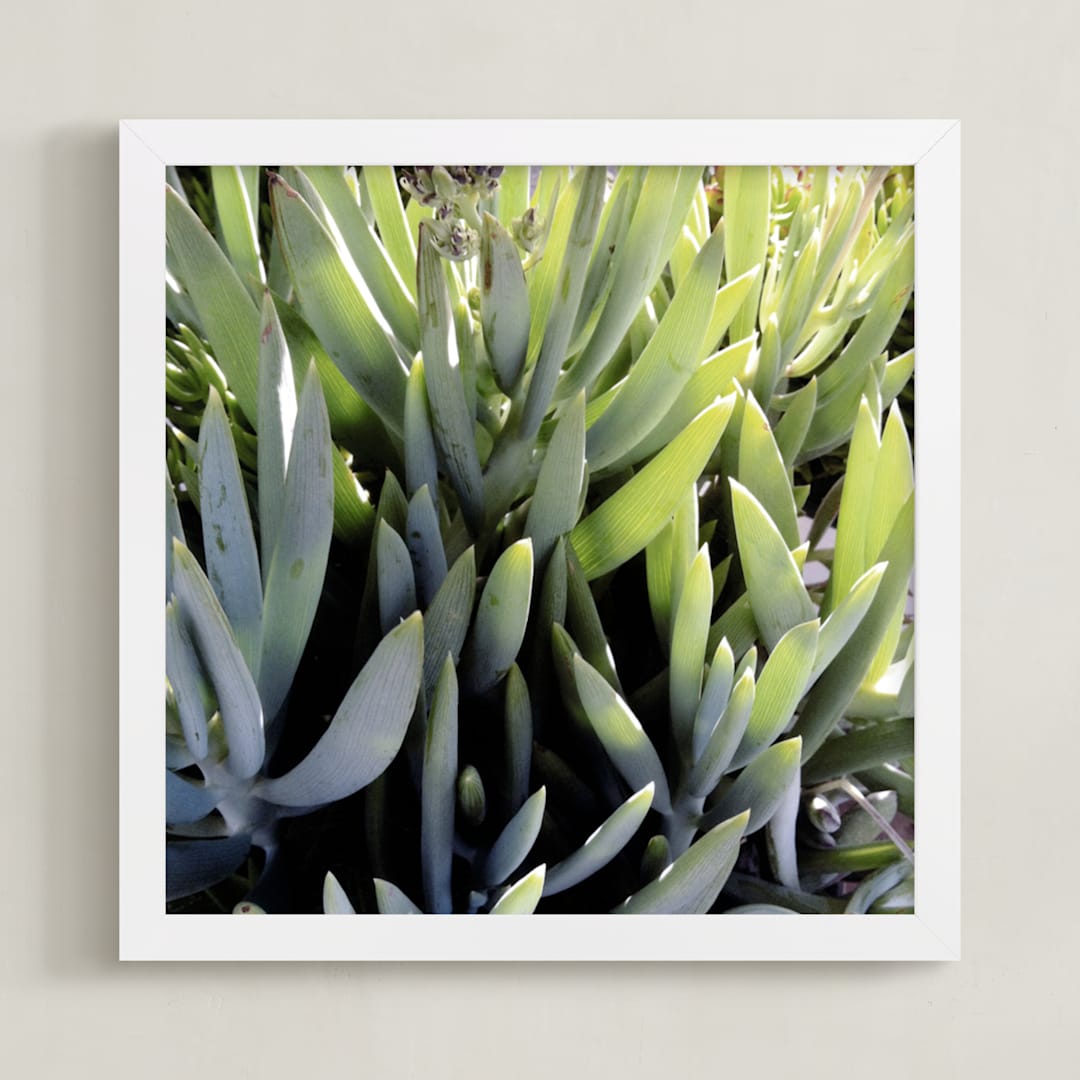 "Desert Glory" - Art Print in lemon lime by Amelia Gluba - Framed