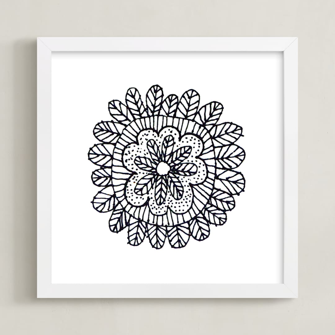 "irregular leaves4" - Art Print in white by Ramoncita - Framed