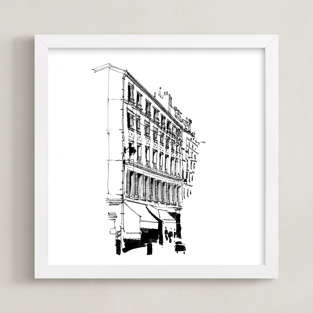 "Paris 3" - Art Print in Black by IMG_101 - Framed