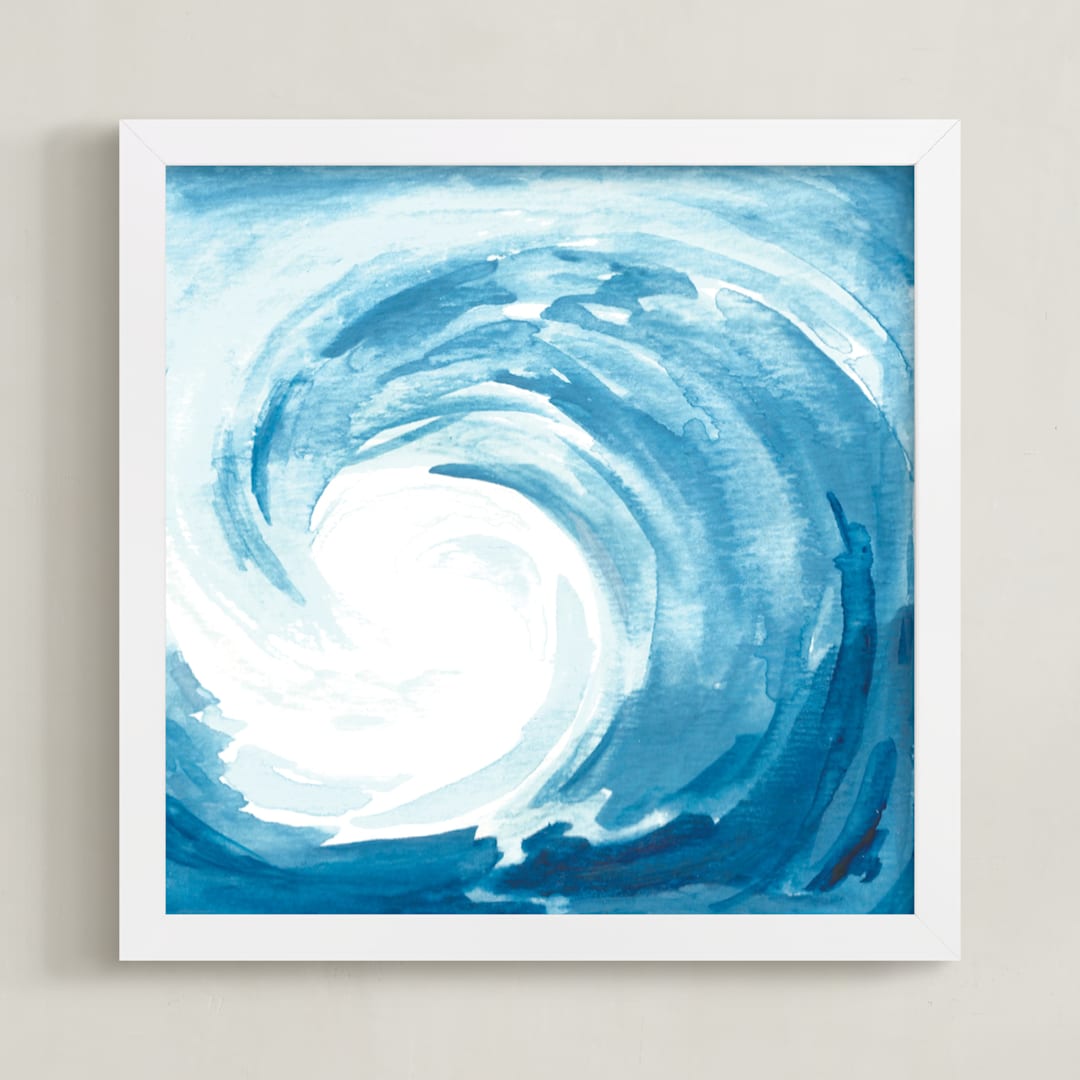 "Epic" - Art Print in Teal by Jessie Steury - Framed