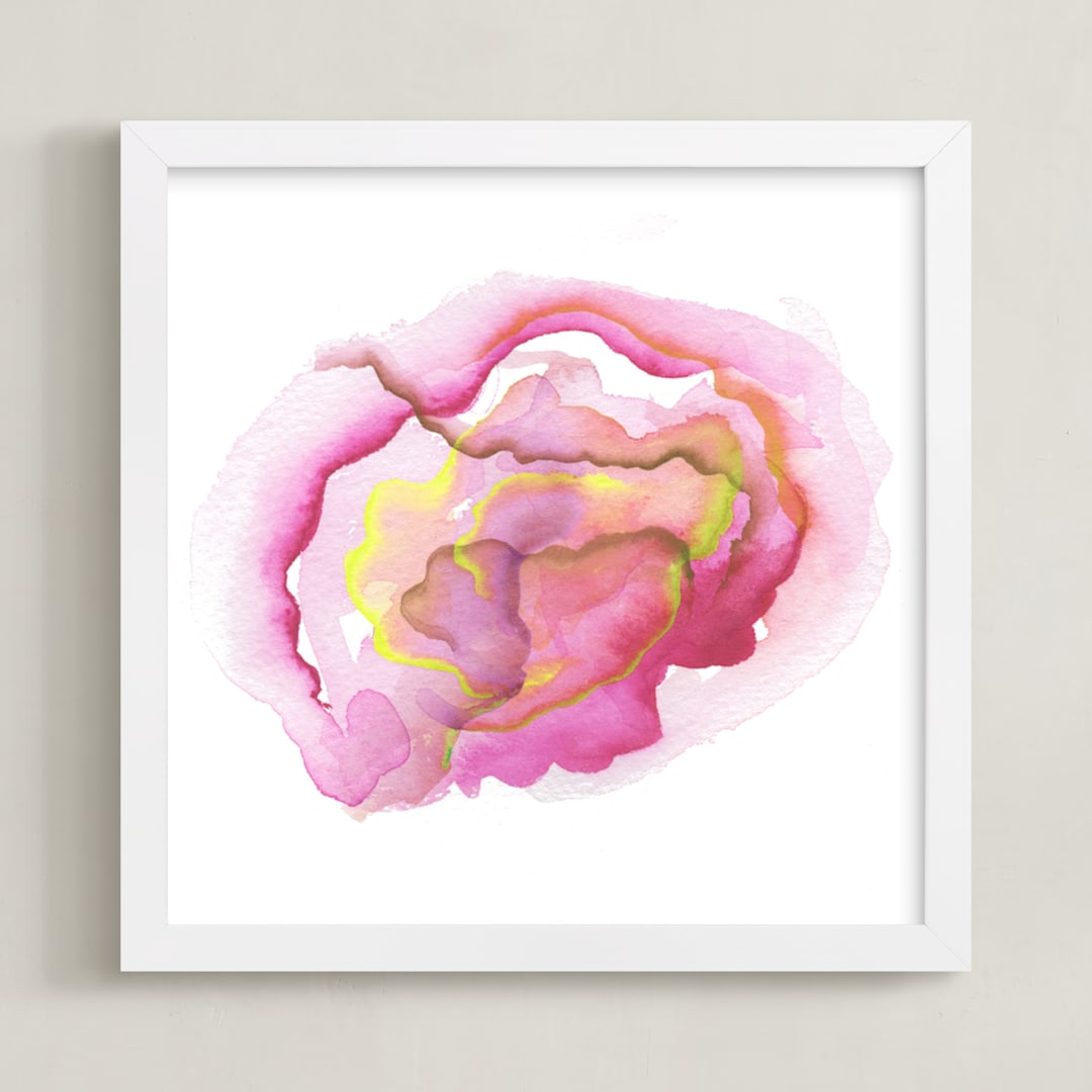 "Florina" - Art Print in Hot Pink by Stephanie Nowotarski - Framed
